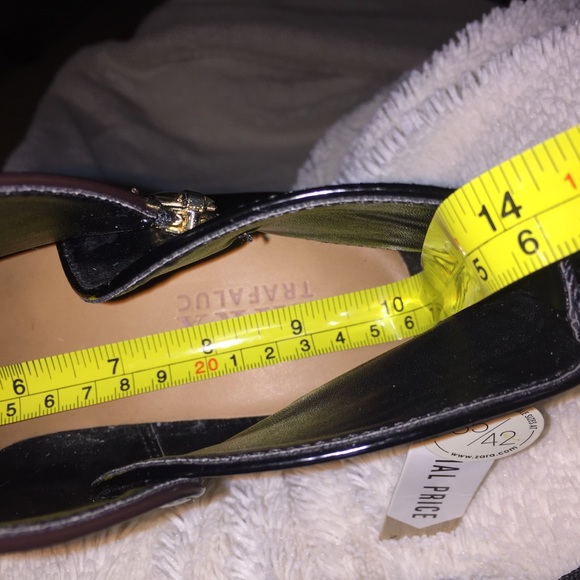 Zara Brown & Black Booties, Gold Zippers, Size 41, Almond Toe - Picture 13 of 16